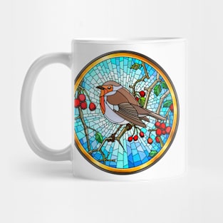 Robin In Glass Mug